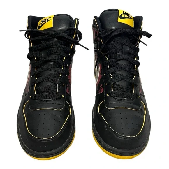 NikeBig High Black Silver Yellow KILL BILL Sneakers Hi Top Mens 8.5